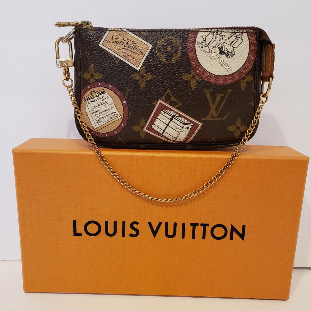 💖100% Authentic LOUIS VUITTON Ltd Ed. Monogram Patch Mini Pochette Accessoires